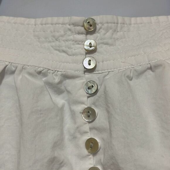 Madewell Nisha Poplin Mini‎ Dress White Cotton Square Neck Boho Cottage NWOT XS - Picture 3 of 10